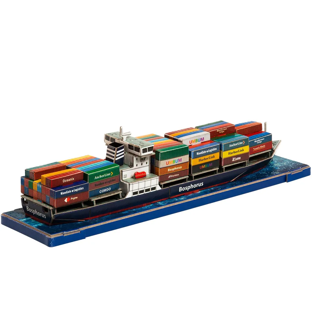 3D Container Ship Puzzle – Cardboard Vessel DIY Craft Kit for Collectors - $478.95 MXN