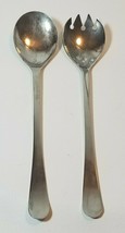 Silver Plated Italy Salad Serving Fork and Spoon 9 inches Silver Plate Vintage  - £14.20 GBP