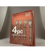 Gourmet Setting (GS) Twist Stainless Steel Dessert Forks 4-PC Discontinu... - $27.25 CAD