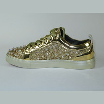 Mens Fancy Shoes By FIESSO AURELIO GARCIA, Spikes Rhine stones 2413 Gold image 5