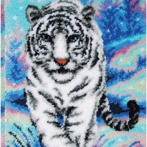 TigerCraft 3D Latch Hook Rug Kit - DIY Crochet Mat with Colorful Tiger P... - $82.12