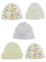 Bambini One Size Boys Boys Baby Cap (Pack of 5) 100% Cotton Blue/Yellow/... - £13.27 GBP