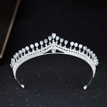 Womens Crown Headband Crystal Rhinestone Tiara And Crown Hair Band Jewelry Silve - £13.23 GBP