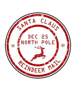 1.5&quot; Round 30 Christmas Santa North Pole Round Stickers Envelope Seals L... - $6.12 CAD