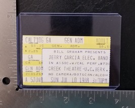 JERRY GARCIA ELECTRIC BAND - VINTAGE JULY 10, 1988 CONCERT TICKET STUB - $186.40 MXN