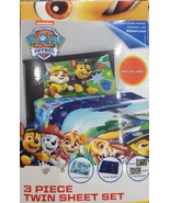 Nickelodeon PAW Patrol Kids 3 Piece Twin Sheet Set, Blue - $600.61 MXN