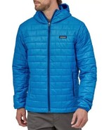 Patagonia Nano Puff Hoody Jacket Andes Blue primaloft Men&#39;s Size Small - £132.97 GBP
