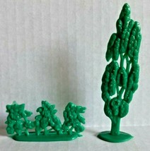 Bakery Crafts Plastic Cupcake  Favors Toppers New Lot of 6 &quot;Trees &amp; Bush... - £5.58 GBP