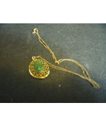 Vintage 12K GF Dainty Jade Pendant and Chain - £31.27 GBP