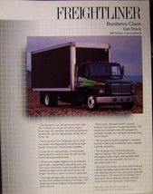 1991 Freightliner FL60 Dry Van Straight Truck Specifications Sheet - $10.00
