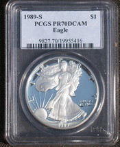 1989 S Silver Eagle, Pcgs PR70 - £267.36 GBP