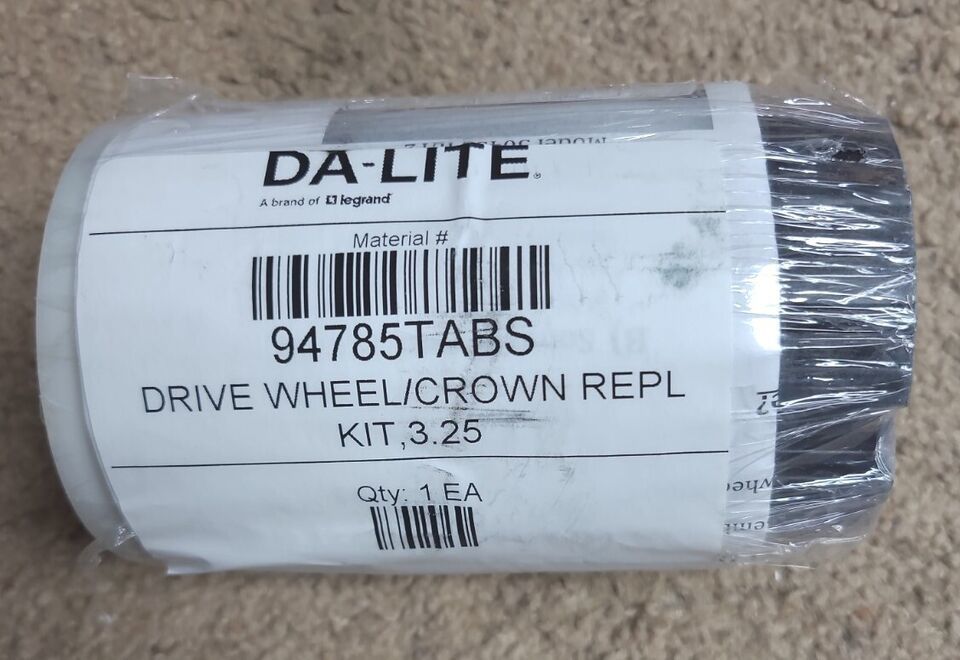 Da-Lite 94785TABS Drive Wheel/Crown Replacement Kit 3.25 for DL634 Motor... - $46.83