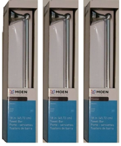 Towel Bar 18&quot; Surface-Mount, Chrome Aluminum - Moen DN8418CH Preston (3-... - $39.59