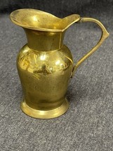 Small Brass Creamer With Handle 4” Tall - Heavy - $11.88