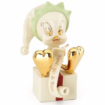 Lenox Tweety Santa&#39;s Helper Bird Figurine Elf List Looney Tunes Christmas NEW - £74.34 GBP