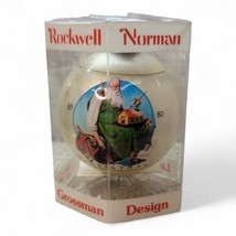 Vintage Norman Rockwell Christmas Ornament Dave Grossman Santa Sixth LE 1980 - £7.81 GBP