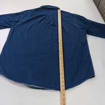 Roundtree & Yorke Men's Blue Cotton Button-Down Denim Shirt Size Large image 6