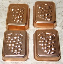 Aluminum Jello Molds-Copper Color- Grapes - Set of 4- USA - $16.42 CAD