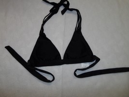 Bca By Rebecca Solid Halter Bikini Swim Top Black Size S Or M- - £15.33 GBP