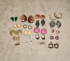 Vintage Lot: 20 Pr Clip On,Screw Back, Pierced Earrings  - $19.95