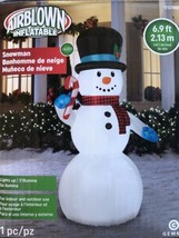 Gemmy Airblown Inflatable Snowman 7 Foot 2020 EUC - $67.31