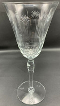 Seneca Crystal Water Goblet Honeycomb and Starburst 8-3/8&quot; Tall (20-709) - $22.33