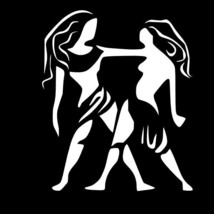 GEMINI Twins Zodiac Logo Astrology Sign Vinyl Decal Car Wall Sticker CHO... - $2.81+