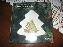 Candy Dish-Tree-The Night Before Christmas-Meiwa-22K gold trim-Porcelain... - £8.76 GBP