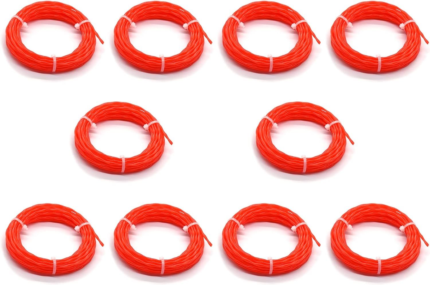 0.095&quot; X16 Ft. Pre-Cut Twisted String Trimmer Line Compatible With, 10 Pack - $35.99