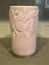McCoy Pottery 8&quot; Pink Butterfly Cylinder Vase Mid Century Modern READ - £23.19 GBP