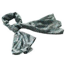 Blancho Sky Blue Graceful Fashion Natural Leopard Pattern Silk Scarf/Wrap/Sha... - £21.37 GBP