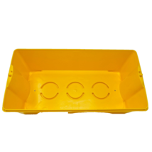 Lego Storage Brick Case 8 Stud Large Yellow Container No Lid Bin Box 14x... - $19.54