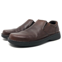 Lands End All Weather Leather Slip On Mens 9 Brown Casual Comfort Walking Shoes - £17.53 GBP