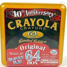 Crayola Crayons 64 Box Limited Edition 40th Anniversary Tin 1998 New  - £9.43 GBP