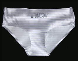 RAE DUNN Day of the Week &quot;WEDNESDAY&quot; Striped Hipster Panties Wm&#39;s L NWOT - $8.99