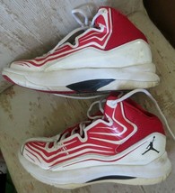 Nike Jordan Size Youth 5 Aero Mania Basketball Shoes Red 555367-601 Whit... - £14.73 GBP
