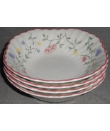 Set (4) Johnson Brothers SUMMER CHINTZ PATTERN Square Cereal Bowls ENGLA... - $69.29