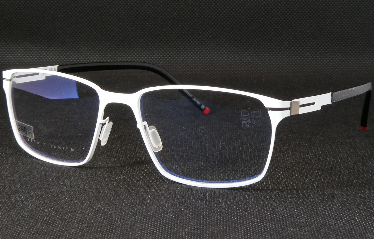 Stijl HAN 6910 Mat Blanc/Noir Unique Rare Titane Lunettes 59-18-145mm - $254.28 Stijl HAN 6910 Mat Blanc/Noir Unique Rare Titane Lunettes 59-18-145mm - $254.28