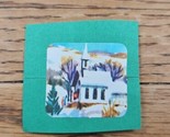 Vintage Postal Seal Christmas Church/White Church Backed to Paper - $0.94