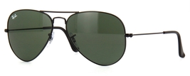 Ray Ban Aviator RB3025 L2823 58mm Sunglasses Black With G-15 Green Lens - £63.78 GBP