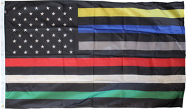 First Responders (USA) - 3&#39;X5&#39; Nylon Flag - £46.04 GBP