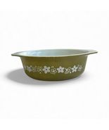 PYREX 043 - 1½ Qt. Oval Baking Casserole Dish "DAISY" Avocado Green - NO LID