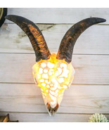 Country Tooled Filigree Shetland Sheep Ram Aged Bone Skull LED Light Wal... - $65.60 CAD