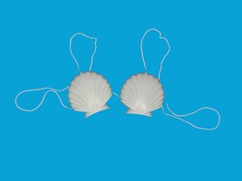 HAWAIIAN SEA SHELL SEASHELL BRA MERMAID LUAU COSTUME BIKINI TOP PLASTIC ... - $146.03 MXN