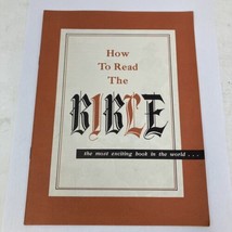 How to read the Bible 1955 GM Staff Brochure booklet pamphlet 50s Vintag... - $18.68