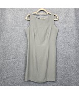 Charter Club Sheath Dress Womens Size 10 Gray Sleeveless Preppy Pencil C... - $22.43