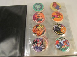 Lot of 100+ Misc STACK N SMACK 1990&#39;s POGS Caps STREET KAPS &amp; Album [Y124A] - £26.34 GBP