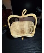 Bonnie  &amp; Pop NY Wood  Collapsible Apple Folding Fruit Basket Folds Flat - €12,01 EUR