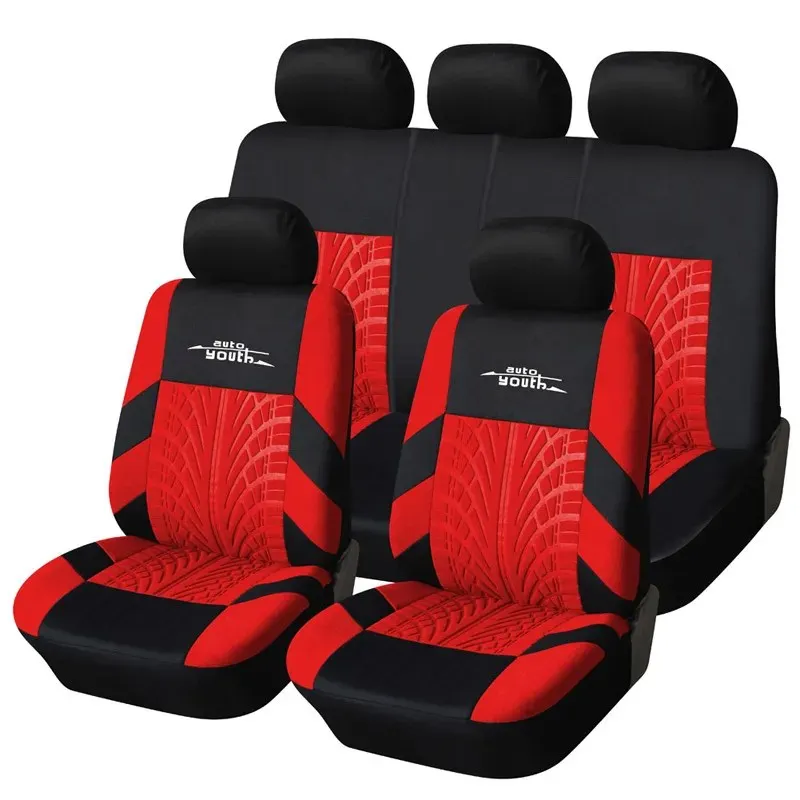 AUTOYOUTH Fashion Tire Track Detail Style Universal Car Seat Covers Fits Most - £30.16 GBP+