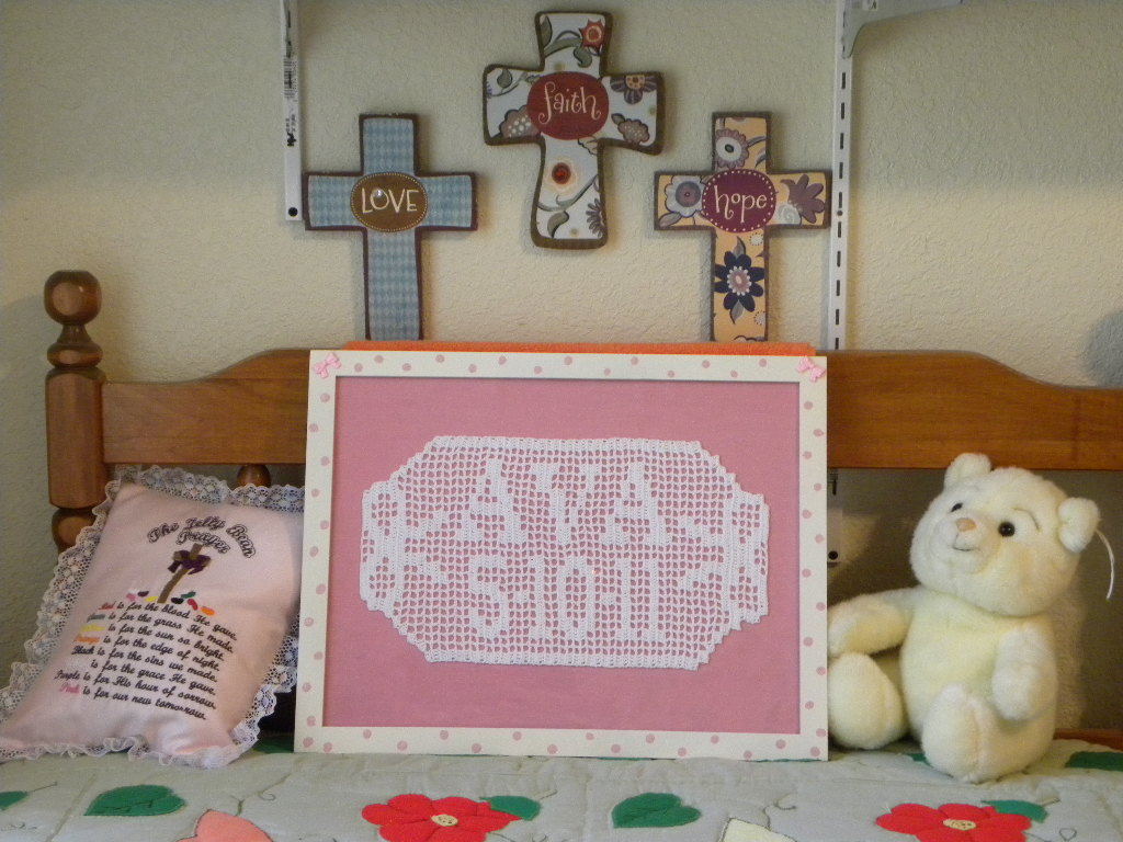 Crochet Name Plaque - $20.00